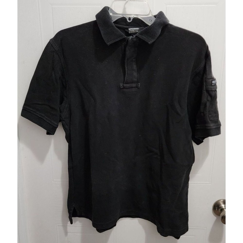 Blackhawk Warrior Wear Black Short Sleeve Tactical Polo Men's Size M 100% Cotton